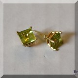 J12. Gold gemstone earrings. 